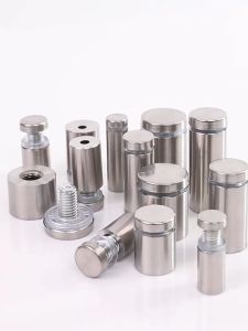 หมุดยึดกระจก สแตนเลส วงเล็บสแตนเลส หมุดลอยยึดกรอบภาพอะคริลิค สกรู (เส้นผ่านศูนย์กลาง 12 16 19 25 มม ความสูง 20 25 30 40 50 60 มม) 1 ชิ้น