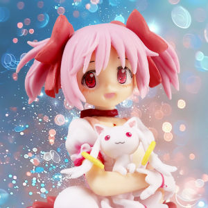 Bandai | Puella Magi Madoka 18cm Magica Aniem Figure Kaname Madoka Action Figure Magic Girl Model Decor Statue Dolls Toys Christmas Gift