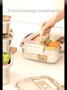 Fresh Preservation Box Food Grade Refrigerator Special 304 Stainless Steel Bento Box Sealed Storage Fruit Refrigeration Sealed Box