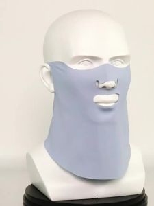 Outdoor Summer Ice Silk UV Protection Neck Gaiter Face Mask for Men Women Driving Cycling Breathable Open Mouth Nose Cooling