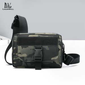 LouisWill Mens Chest Bag Fashion Cross-Body Bag Outdoor Waterproof Shoulder Bag Camouflage Sports Bag Large Capacity Bag For Men