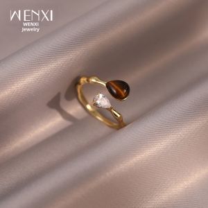 WENXI | Tiger Eye Bamboo Knot Design Exquisite Luxury Ring 2026