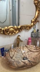 CHẬU RỬA MẶT LAVABO vân gỗ đẹp GROVES GRL 065CP