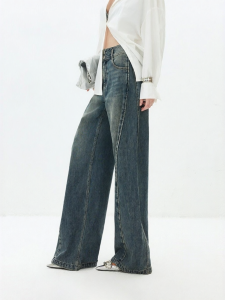 ONLY | Cotton Retro Wide Leg Tapered Jeans