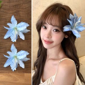🔥Atmosphere Lily Flower Hair Clip Super Fairy Headdress 3D Simulation Flower Hair Clip LovelylifeFu👍