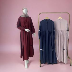 Dress Abiya Terbaru Bahan Linen Polo Premium