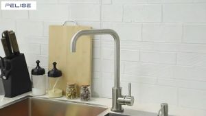 Parya Kitchen Faucet High Quality SUS304 Stainless Steel Faucet Cold 360° Rotatable Sink Faucet Silver