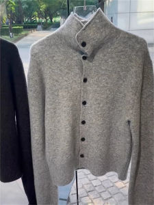 Korean Style High Neck Knitted Sweater Womens Autumn Winter Thick Soft Outerwear Cardigan Coat Warmth Flattering Commute