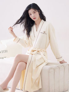 ชุดนอนผู้หญิงผ้าฝ้ายแท้ฤดูใบไม้ผลิและฤดูใบไม้ร่วง ชุดนอนเซ็กซี่และเรียบง่าย ชุดนอนผู้หญิงฤดูร้อน ชุดนอนผู้หญิง 2025 ใหม่ ชุดอาบน้ำ