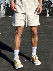 Summer Street Basketball Casual Loose Mens Sport Shorts Pure Color American Trendy Brand Five-Point Pants Elastic Waistband