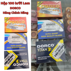 Hộp 100 Lưỡi Lam DORCO TITAN - HQ  Siêu Bén  Siêu Bền  Chính Hãng.