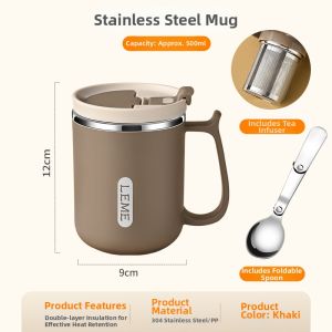 Insulated Stainless Steel Mug Large Capacity