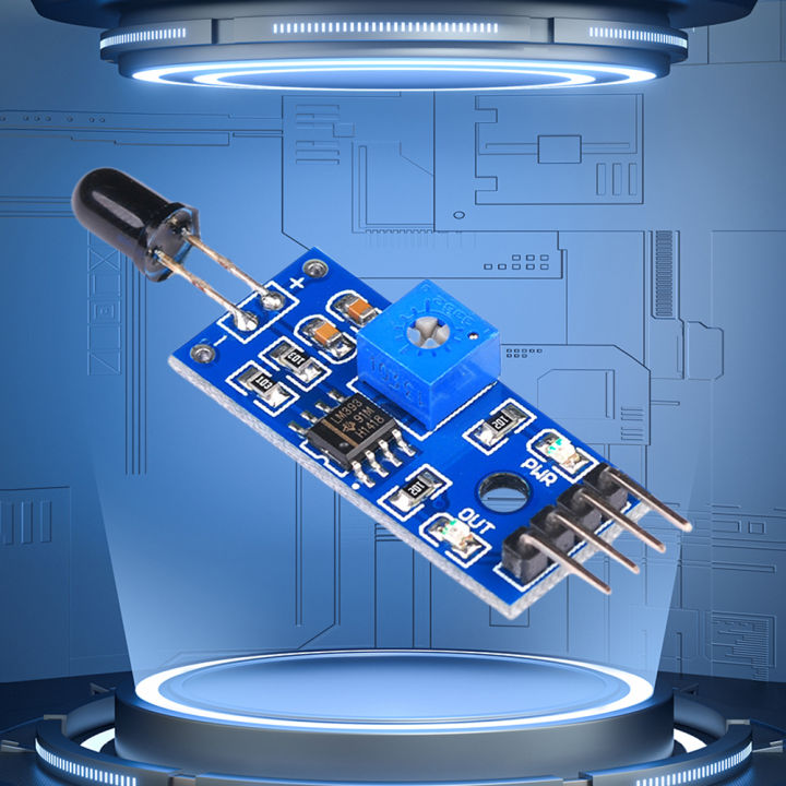 4 Pin IR Flame Detection Sensor Module 3.3V-5V Fire Detector Infrared ...