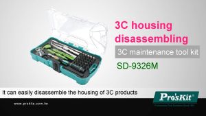 Proskit SD-9326M Repair Kit for Smart Phone Video Game and Notebook Consumer Electronic Equipment - ProsKit Tool Set