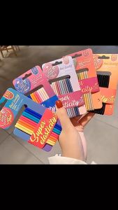 Ikat Rambut Ponytail Korea Set isi 10pcs Karet Kuncir Tebal Warna Warni Elastic Hair Ties ISC001
