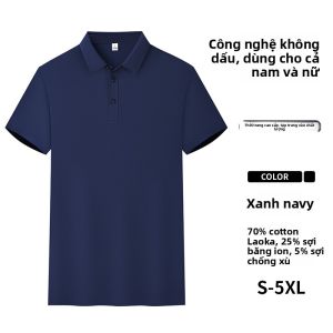 JINGYILAIXIU | Áo Polo Loka Cotton Không Đường May Cao Cấp In Logo Theo Yêu Cầu