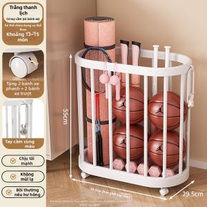 Kaman | Giỏ Lưu Trữ Có Bánh Xe cho Thảm Yoga và Dụng Cụ Thể Thao