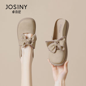 Josiny | Buckle Bow Birken-style Flat Mary Jane Slipper