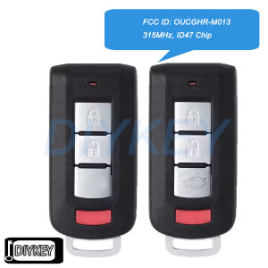 Smart Remote Car Key Fob 315MHz ID47 Chip for Mitsubishi Eclipse Cross 2018 2019 2020 2021 2022 FCC ID: OUCGHR-M013 GHR-M013