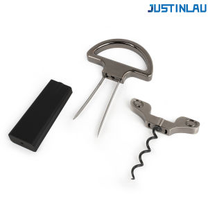 JUSTINLAU Zinc Alloy Vintage Wine Opener Anti-break Corkscrew with Storage Case for Home Bar Wine Lover Gifts Bottle Opener