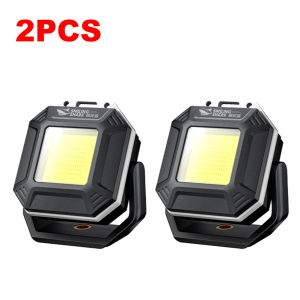 Đèn LED Làm Việc COB 1-10 Chiếc Có Đế Từ Tính 180 Độ ° Đèn Pin Khẩn Cấp Ngoài Trời Chống Nước Có Thể Điều Chỉnh Góc Độ 500LM Có Thể Sạc Lại Bằng USB