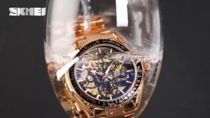 Jam Tangan Pria SKMEI PowerChron Original Rantai Stanless Steel Analog Automatic Tahan Air