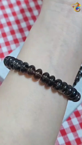 Collection Grade Natural Smoky Quartz Abacus Rondelle Bracelet