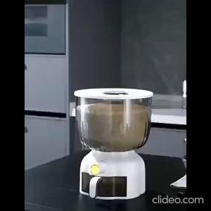 Thickened Plastic Lid Sealed Round Push-Type Rice Bucket