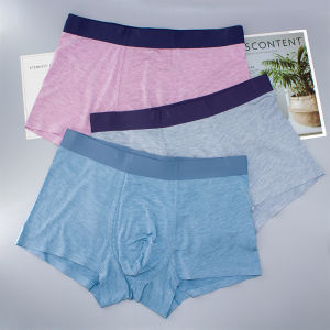 กางเกงบ็อกเซอร์ทรงหลวมสไตล์โมดอลสำหรับผู้ชาย ทรงหลวมสบายๆ ระบายอากาศได้ดี ไม่มีรอยตะเข็บ เอวกลาง กางเกงบ็อกเซอร์ทรงสี่เหลี่ยม