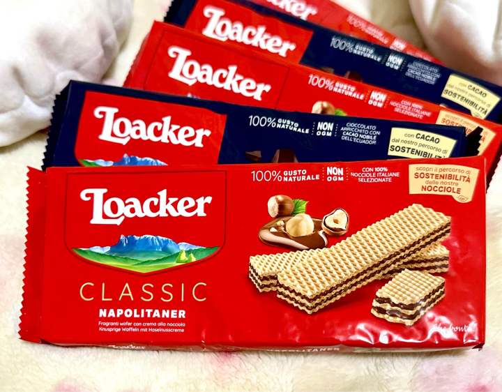 Loacker Classic Cocoa & Chocolate Cream/Hazelnut Cream Wafer 175g Made ...