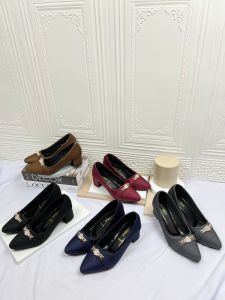 Hak Tahu 5 cm Bunga P5 LOUISDEAR Bahan Satin Heel 5cm