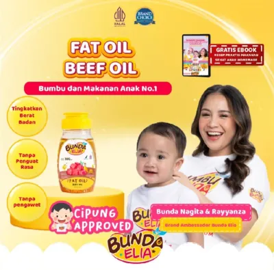BUMBU BUNDA ELIA Fat Oil 100ml Minyak Mpasi Bayi - Chicken Oil/ Beef Oil/ Salmon Oil