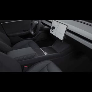 100% Sợi Carbon Thật Bảng Điều Khiển Trung Tâm Dành Cho Tesla Model Y/Model 3 + Juniper/Highland Miếng Dán Miếng Dán Nội Thất Ô Tô Phụ Kiện