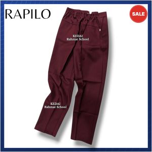 Celana Sekolah SD MI Merah Tua Maroon Bahan Rapilo Tebal Premium
