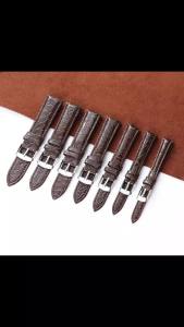 Crocodile Pattern Design Leather Watch Strap 12mm 14mm 16mm 18mm 19mm 20mm 22mm Soft Watchband Casual Business Wristwatch Bands