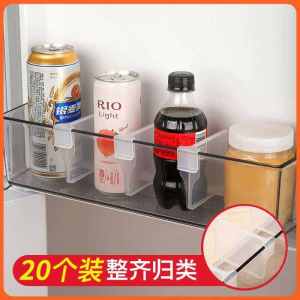 Transparent Refrigerator Organizer Shelf Freezer Storage Rack Multi-Functional Divider Plastic Material Kitchen Storage