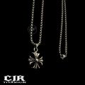 CHROME HEARTS NECKLACE-KALUNG TITANIUM SILVER PRIA WANITA ANTI KARAT TIDAK LUNTUR-CJR TITANIUM. 