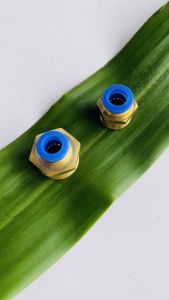 Nối ren ngoài 21 ra ống 8mm dùng nối ống phun sương nối ống khí khớp nối nhanh bằng đồng