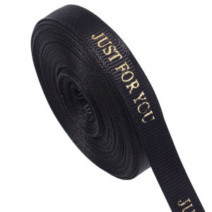 10yards/roll Printed JUST FOR YOU Polyester Ribbon Colorful 10mm DIY Bow Ribbon For Wedding Party Gift Packaging Decoration