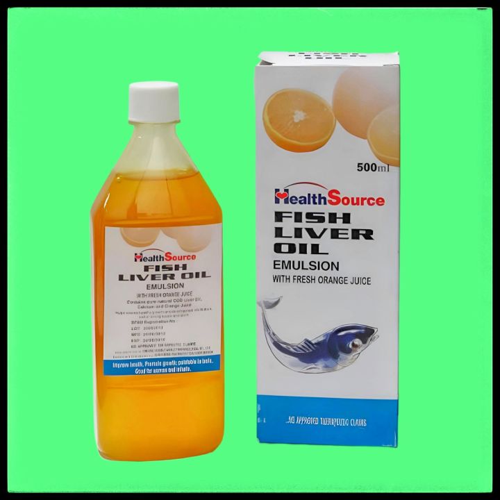 500ml Syrup • Cod Fish Liver Oil + Fresh Orange Juice Emulsion • Immune