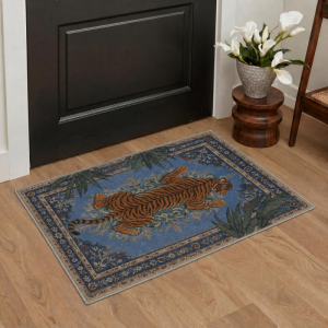 VIKAMA Vintage Tiger Thảm Trải Sàn Chống Trơn Trượt Trong Nhà Ngoài Trời Thảm Cho Phòng Ngủ Cửa Nhà Bếp Phong Cách Hiện Đại Trang Trí Nhà Polyester