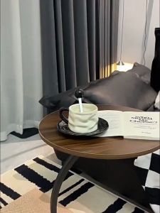 QUANU G Shaped Side Table Nordic Style Luxury Living Room Round Coffee Table Sofa Mini Table Bedroom Bed Place Table meja kopi meja sisi 咖啡桌/茶几