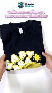 Capybara áo thun nam nữ form rộng tay lỡ cotton oversize