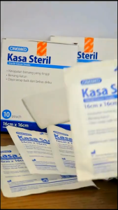 Onemed Kasa Steril 16 cm x 16 cm KS B-10 - Kasa Steril Penutup Luka / Kasa Steril