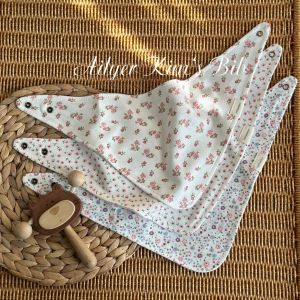 Pure Cotton A-Class Waterproof Double-Layer Towel Triangle Scarf Baby Bibs Set of 3 Soft Comfortable Durable for Infants
