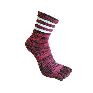 Five Finger Socks Short Mans Cotton Striped Compression Colorful Sweat-Absorbing Breathable Warm Fitness Toe Socks Sport Vintage
