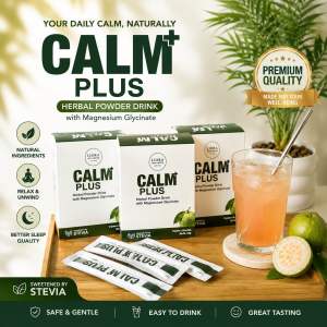 {BEST VALUE BUNDLE OF 3} Calm Plus Powder Drink | Magnesium Glycinate + L Theanine | Ashwagandha | 10 sachets/box 120 gms Net Weight