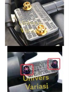 BAUT MASTER REM SEPASANG BAUT PROBOLT STAINLESS UNTUK TUTUP MINYAK MASTER REM MODEL FLOWER COPY HENG UKURAN M4 X 15MM 1.5CM AEROX FINO FAZZIO VIXION MIO NMAX XRIDE NOUVO JUPITER XMAX XEON LEXI FREEGO SATRIA FU SCOOPY BEAT PCX ADV SUPRA VARIO REVO