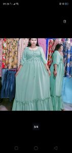 daster cringkel kerut polos jumbo ld 110-120