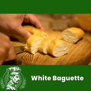 ขนมปัง Baguette ฝรั่งเศสแท้ อบสดใหม่ กรอบนอกนุ่มใน พร้อมส่งทั่วไทย 22cm. 110g. 2 ชิ้น